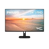 Philips 24" 16:9 FHD 1920 x 1080 IPS Home Monitor, 4ms, 120Hz, VGA, DVI, HDMI, Audio-Out, Tilt, 3 Year Warranty (24E1N2100D)