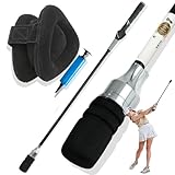 DNK ゴルフスイング練習器 松﨑麻矢プロ監修 室内練習用素振り棒 メンズ レディース 両利き 右打ち ブラック 83cm Amazon限定