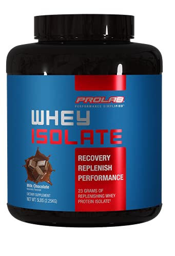 PROLAB Whey Isolate - Ultra pure, fast absorbing premium grade protein to support lean muscle growth - 23 Grams of protein per scoop - fuels post performance replenishment - NEW (Milk Chocolate, 5 LB)