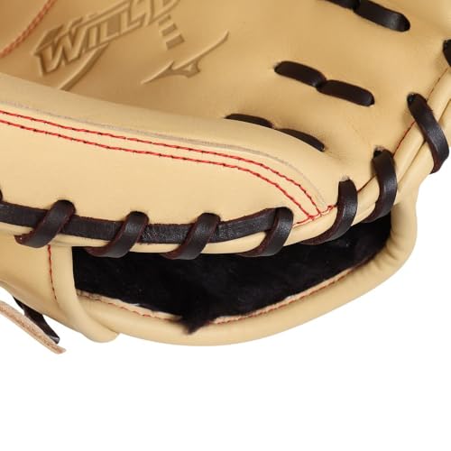 ミズノ（MIZUNO） 軟式 グラブ 捕手用 野球グローブ 一般 ウィルドライブ レッド AXI 1AJCR14210 8066（ベージュ/ＦＦ/Men's） 6枚目