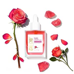 CHUCHU Nail Cuticle Oil Strengthener – Rose Scent Repair Growth Moisturizing Treatment – Natural Jojoba Vitamin B & E for Dry Cracked Nails