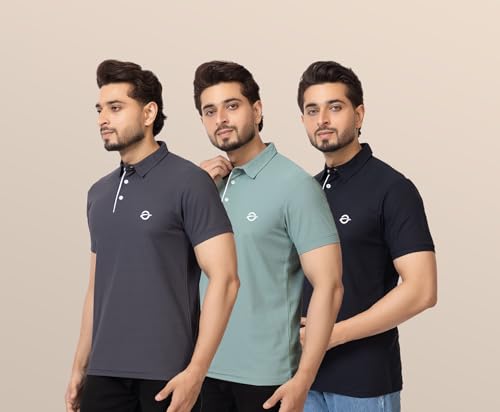 Image of OSCILLATE Summer Casual Wear Polycotton Polo Tshirt || Collared Neck Half Sleeve Solid T-Shirt for Men