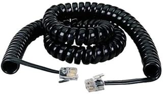 BLACK BOX NETWORK SRV - RJ-22 Modular Coiled Handset Cord White 12-ft. 3.6-m
