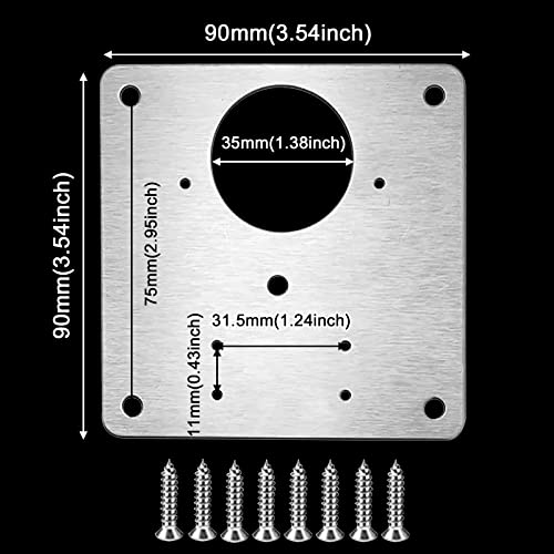 Llzhya Cabinet Hinge Repair Plate, Stainless Steel Hinge Repair Kit, Kitchen Cupboard Door Hinge Repair Plate Kit, Including Fixing Screws, Protects Wooden Kitchen Cabinet Doors (2Pcs) #TOP5