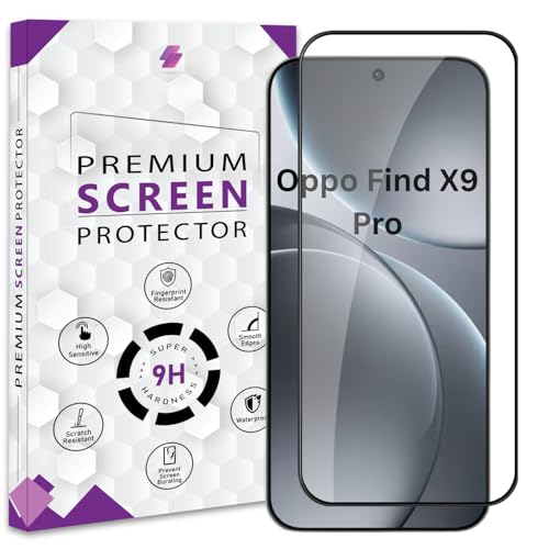 Image of Premium Tempered Glass Screen Protector Guard For Oppo Find X9 Pro 5G (6.78 Inch, Pack of 1) | Edge to Edge Coverage With Easy to installation kit
