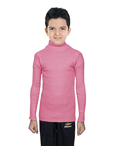 Image of IndiWeaves Boys Wollen Warm High Neck Full Sleeves T-Shirt /Inner /Skivvy for Winter (Pack of 2) Pink /Orange 1-2 Years 10110-0608-IW-P2-18