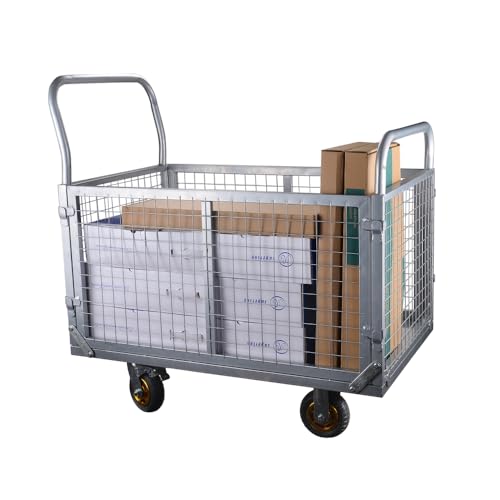 Camión plataforma plegable multiusos 1800 lbs con jaula miniatura 1