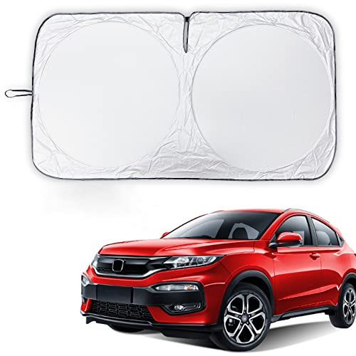 Windshield Sun Shade For Honda Cr-V Hr-V Xr-V Front Window Shades Cover For Windshield Sun Visor Protector 210T Reflective Cool Car Accessories (63" X 36.2") #TOP6
