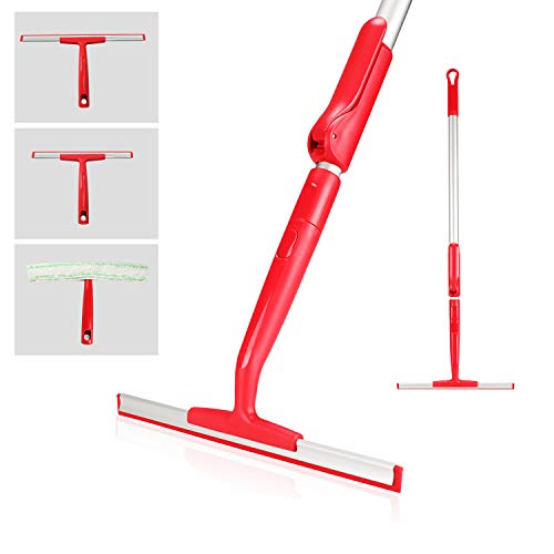 Cheapest ๐ CLEANHOME Microfiber Window Squeegee with Extension Pole,54in Professional Scrubber with Lifetime Silicone Rubber Blade, Cleaner for Car, Shower Doors, Bathroom, High Window Cheapest ๐ CLEANHOME Microfiber Window Squeegee with Extension Pole,54in Professional Scrubber with Lifetime Silicone Rubber Blade, Cleaner for Car, Shower Doors, Bathroom, High Window