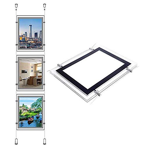 HKSIGNHanging Display of Crystal Poster Frame Light Box Advertising Window Led Sign Holder