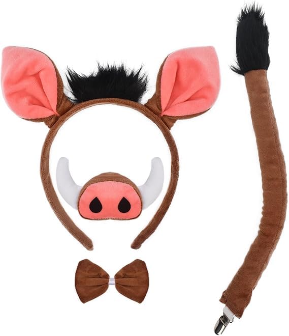 corgi butt Costume d'Halloween, costume de cochon et de souris pour enfants, costume d'âne gris pour cosplay, fête costumée (sanglier sauvage)