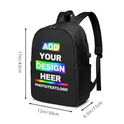 Personalized Backpack Custom Bags With Custom Backdrop Personalized Large-capacity Casual Travel Laptop Bag Backpack 13