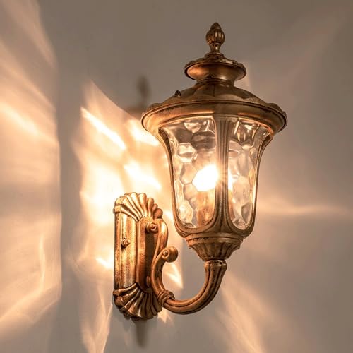 Lanterne murale traditionnelle bronze grand format étanche