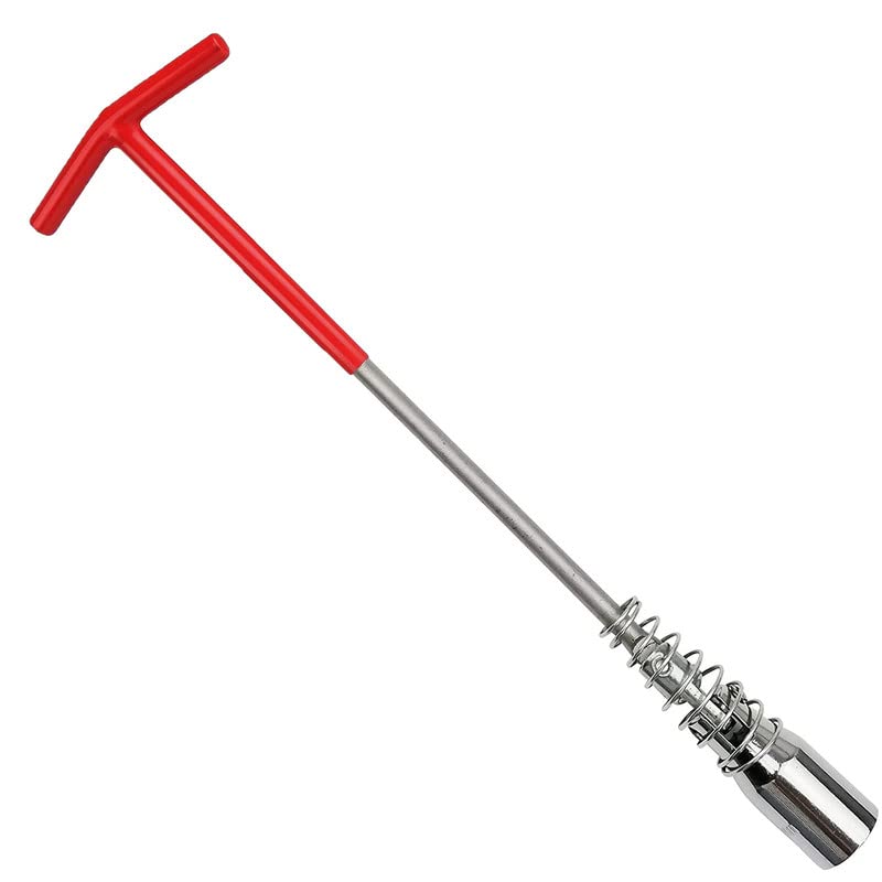 YTFGGYSpark Plug Wrench, 13/16 Inch (21mm) T-Handle Universal Joint Spark Plug Socket Wrench, Hex Socket Remover Installer,360-Degree Rotation Engine Spark Plug Tool