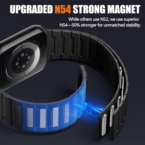 Image of SNBLK Magnetic Watchband Compatible with Apple Watch for Men 44mm 45mm 46mm 49mm 42mm 41mm 40mm 38mm Women, Silicone Sport Strong Magnet Strap for iWatch Series 11 Ultra 3 Ultra 2 Se 10 9 8 7 6 5 4 1