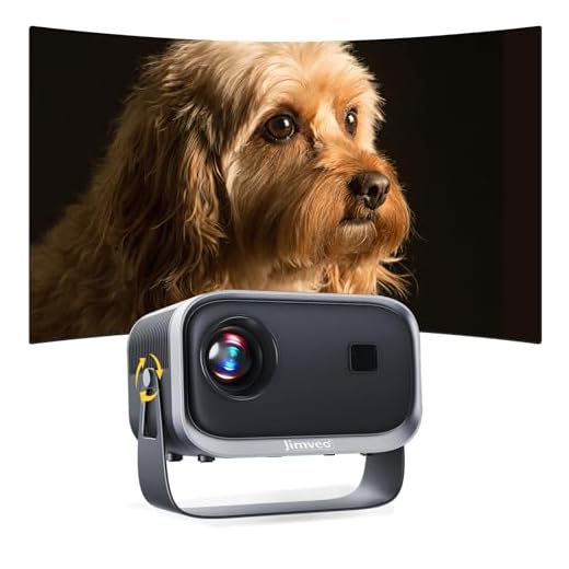 Proyector, 【Enfoque Eléctrico/Corrección Keystone】 Proyector Portátil con ±360° Rotación 13000L 1080P Proyectores, Jimveo WiFi 6 Bluetooth Projector para Movil iOS/Android/TV Stick/HDMI/USB y más