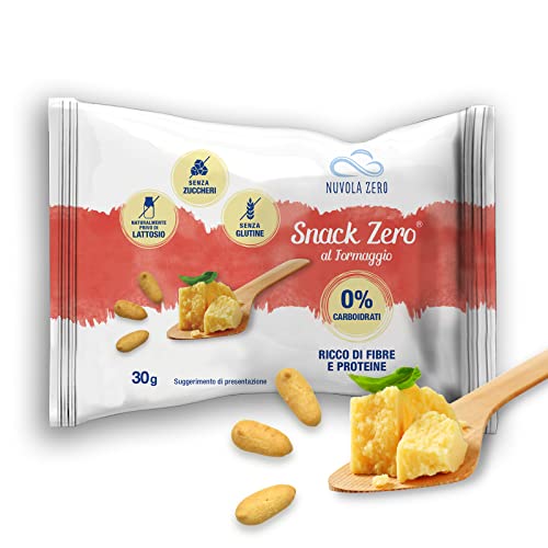 #Commissioniguadagnate<br>Nuvola Zero - Snack Zero al Formaggio Snack Proteici Senza Zucchero Zero Carboidrati Senza Lattosio Senza Glutine Confezione da 1pz. Made in Italy.