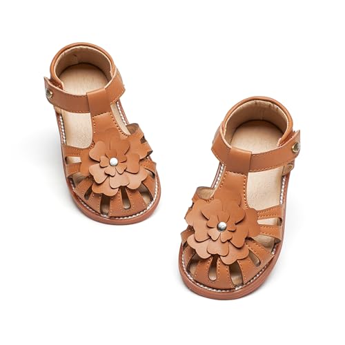 Image of Felix & Flora Toddler Girls Sandals Flower Girl Shoes Soft Rubber Princess Flat Shoes