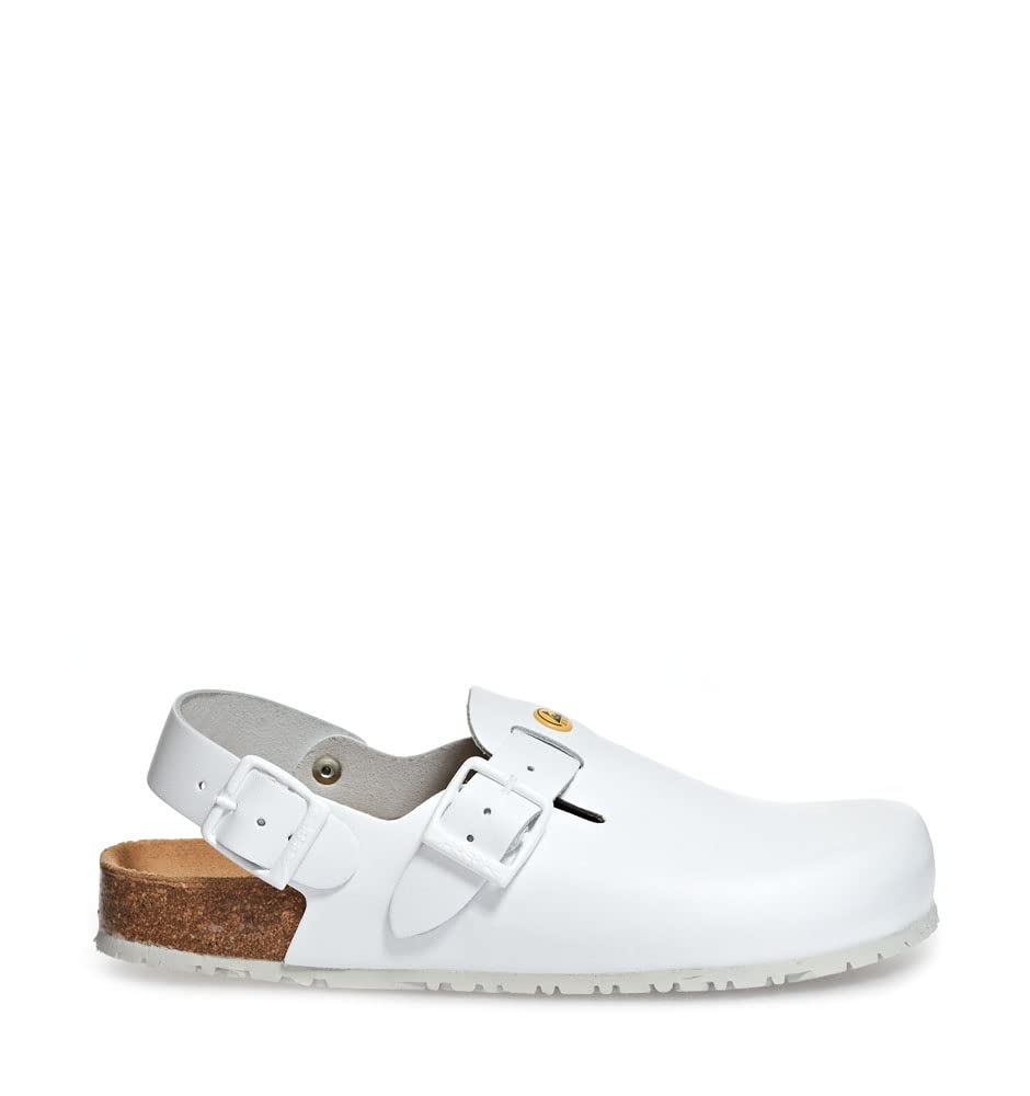 Abeba 4040-47 Size 47 "Nature ESD-Occupational-Clog Shoe - White