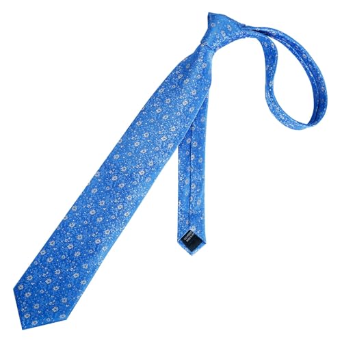 Image of Alizeal Mens 3.15inches Exquisite Floral Tie with Small Flower Printed Pocket Square