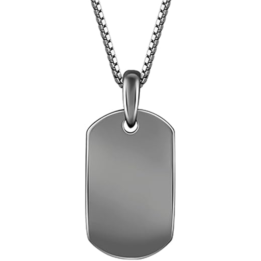 925 Silver Black Rhodium Aegis Amulet Pendant