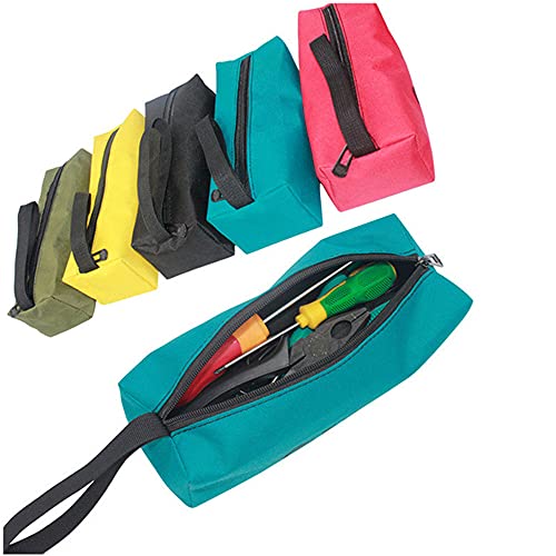 Maizoon Tool Bags 5 Pieces Set,Waterproof Oxford Canvas Zipper Storage Case,Multi-purpose Hardware Screws Nails Drill Bit Metal Parts Repair Organizer Pouch,UH04 - Image 3
