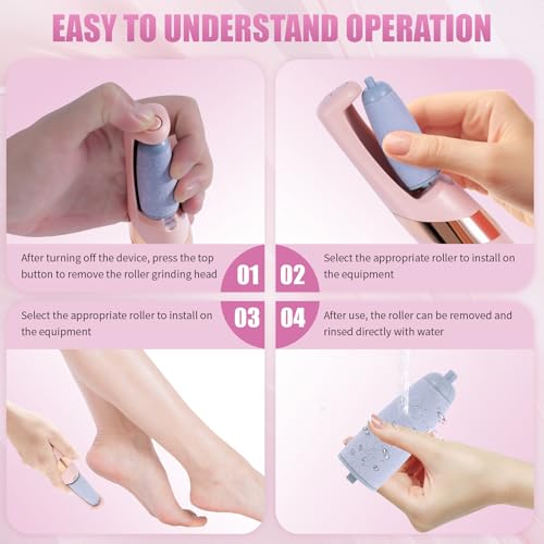 Image of Pedicure Tool, Foot Callus Remover, Electric Pedicure Set, Foot Care, Removes Rough Dead Skin on The Feet, Making Your Feet Smooth. (Pink)
