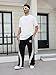 GORGLITTER Men's Baggy Wide Leg Sweatpants Y2K Striped Side Drawstring Waist Barrel Track Pants with Pockets Black Small
