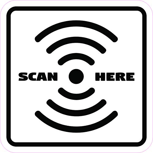 StickerTalk Scan Here Vinyl Sticker, 4 inches by 4 inches