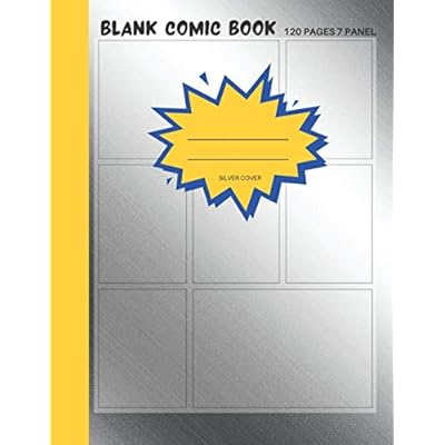 Blank Comic Book 120 Pages 7 Panel Silver Cover