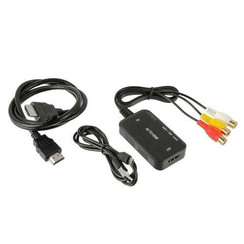 HUAREW RCA TO HDMI Converter AV a HDMI Adaptador 1080P Cable Señal de conversión Adaptador PAL/NTSC para N64 SNES PS1 PS1 PS2 PS2 PS3 Xbox VHS VHS VCR DVD Player
