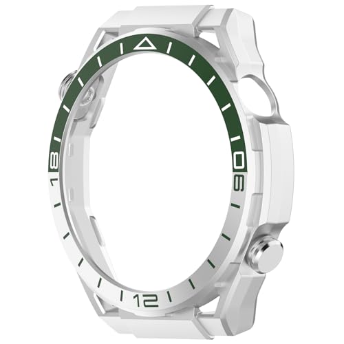 LICHIFIT for Huawei Watch GT6 Pro 46mm用保護ケース カバー PCケース+金属ボタン 一体化 スマートウォッチカバー 脱着簡単 耐衝撃 傷防止軽量 マーキングダイヤル付きウォッチケース おしゃれ(グリーン)