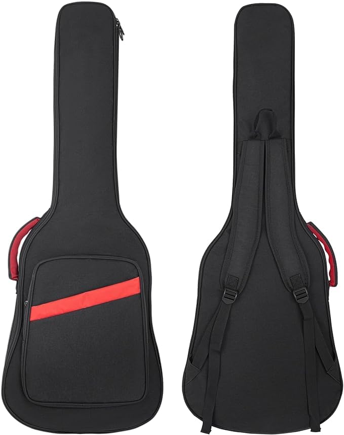 Heavy Guitar Bag 38 39 40 41 Inch Waterproof Guitar Case Upgraded Premium Version 8mm Sponge Padded Pokects with Music Pocket, (Black)-image-48