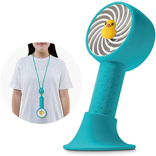Xyfw Mini Ventilateur USB, Ventilateur Portable Personnel avec Longe, Batterie Rechargeable, Angle Réglable Et Ventilateur Compact À 3 Vitesses pour Les Voyages À Domicile