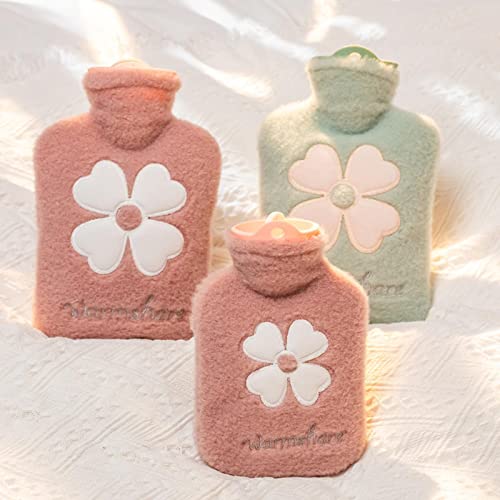 Bouteille d'eau chaude anti-explosion 1000ml rose sécurisée