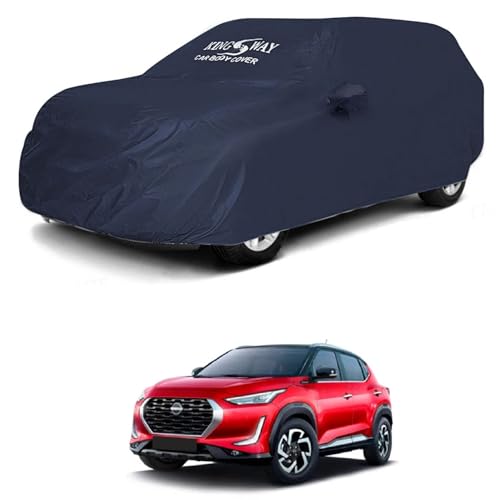 Image of KINGSWAY Accessories Waterproof Car Cover Only Compatible with Nissan Magnite Year 2020 Onwards, Mirror Pockets, Bird Poop, All Weather, Scratch and UV Protection Car Body Cover, Grey