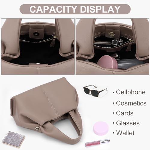 Image of Juoxeepy Crossbody Bag Purse Satchel Handbag for Women Shoulder Bag Chic Dumpling Cloud Bag Clutch Purse