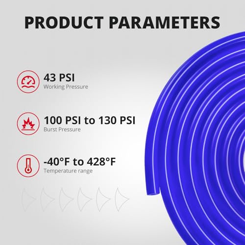 Image of EVIL ENERGY 5 /32 1 /4 5 /16 3 /8 Silicone Vacuum Tubing Hose Line Kit 10FT 4PCS 130PSI Max Pressure Blue (4mm 6mm 8mm 10mm)