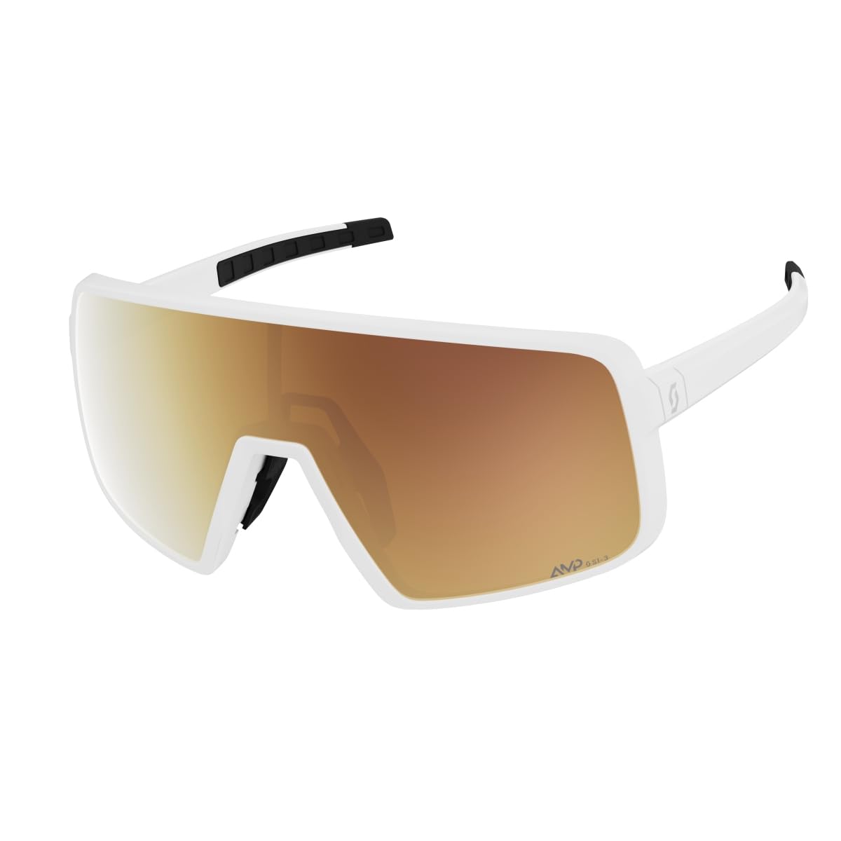 Scott Torica LS AMP wymienne okulary rowerowe białe/złote chromowane