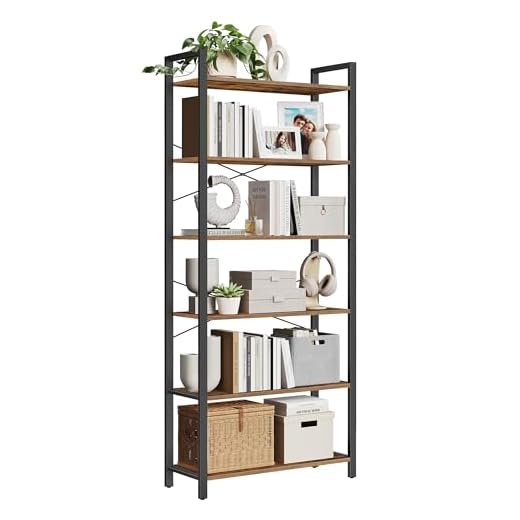 6 Easy Steps to Plan Multifunctional Furniture Layouts for Small Flats in the UK 5 VASAGLE Slim 6-Tier Industrial Bookshelf Unit