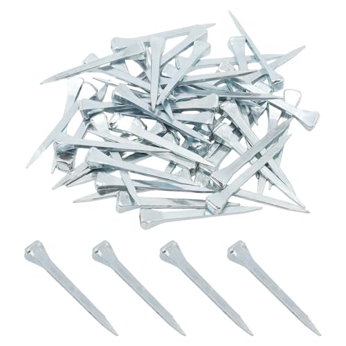 PINE & LINEN 50pcs Durable Horseshoe Nails,Low Carbon Steel Training Nail Equestrian Tools,Securing Firmly Nails for Horse Training/Equestrian Sports(1.77inch)