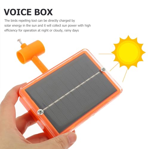 Ahuyentador de Pájaros Solar SHINEOFI de Plástico Naranja 8