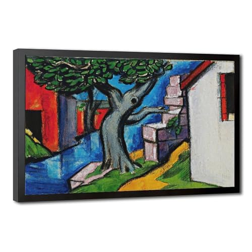 Toile Arbre Mystique Oscar Bluemner | Cadre Décoration Murale 50x75