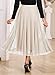 Happy Sailed Women's Tulle Skirt Elastic High Waisted Mesh Layered A-Line Long Flowy Skirts for Women Night Out Women Clothes Fashion 2026 Beige Large