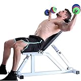 ★ 【multifonctionnalité de l'haltère banc】 Accueil banc en forme d'haltère intérieur peut être utilisé pour des sit-ups, presse banc de musculation, aviron seul bras, haltère oiseaux volants et autres exercices de remise en forme, un banc d'haltères pour satisfaire vos différentes expériences sportives.