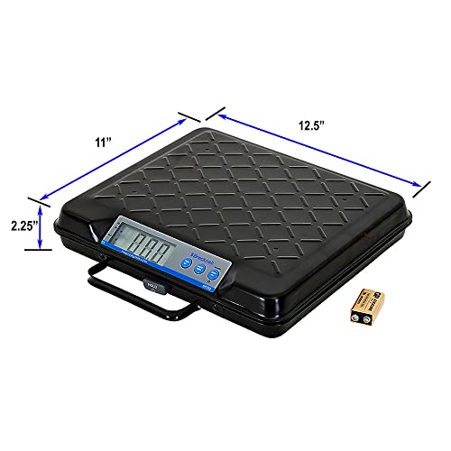Brecknell Portable Electronic Utility Bench Scale, 100lb Capacity, 12"x10" Platform, Black (GP100)
