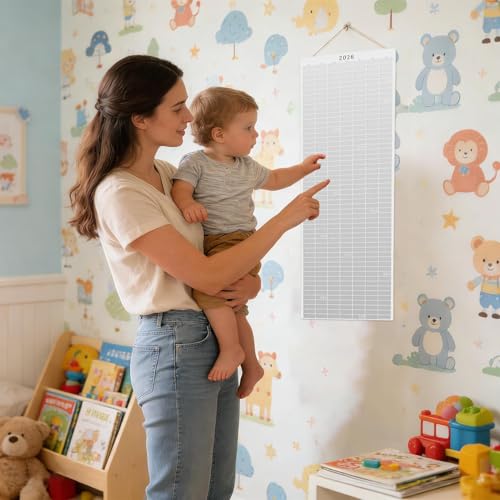 Calendario de pared 2026 para programar citas y evitar el caos visual con vista mensual grande 7