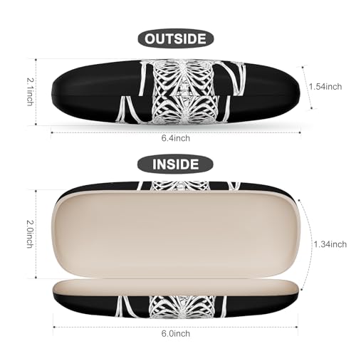 Image of Eyeglasses Case, Portable Hard Shell Protective Case for Glasses, Eyeglass Holder Box for Women with Cleaning Cloth