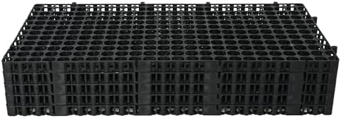 BAZODO Hi-Impact Polypropylene Drain Cell and 20mm Drainage Mat for Terrace/Kitchen Garden Outdoor, | Heavy Duty Highly Durable Polypropylene Water Drain Cells - Black, 500 x 250 x 20-10 Nos