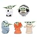 CYSJ 5 pcs Adornos de Star Wars Baby Yoda Toy Decoración de Pasteles Mini Yoda Mandalorian Collection Figura de acción Star Wars Navidad Regalo para niños Decoración de Escritorio